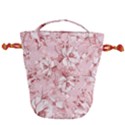 Flower Flowers Floral Flora Naturee Pink Pattern Drawstring Bucket Bag View2