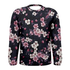 Sakura Flower Flowers Floral Flora Nature Men s Long Sleeve Tee