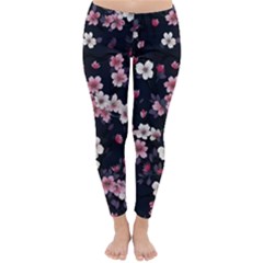 Sakura Flower Flowers Floral Flora Nature Classic Winter Leggings