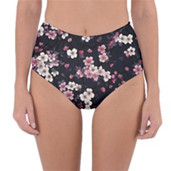 Sakura Flower Flowers Floral Flora Nature Reversible High-waist Bikini Bottoms