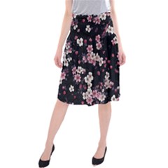 Sakura Flower Flowers Floral Flora Nature Midi Beach Skirt