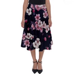 Sakura Flower Flowers Floral Flora Nature Perfect Length Midi Skirt