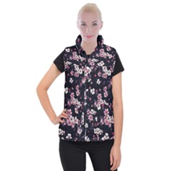 Sakura Flower Flowers Floral Flora Nature Women s Button Up Vest