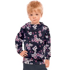 Sakura Flower Flowers Floral Flora Nature Kids  Hooded Pullover by Jancukart