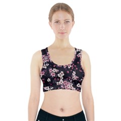 Sakura Flower Flowers Floral Flora Nature Sports Bra With Pocket by Jancukart