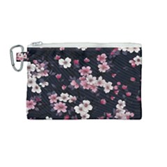 Sakura Flower Flowers Floral Flora Nature Canvas Cosmetic Bag (medium)