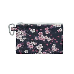 Sakura Flower Flowers Floral Flora Nature Canvas Cosmetic Bag (small)