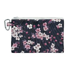 Sakura Flower Flowers Floral Flora Nature Canvas Cosmetic Bag (large)