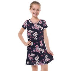 Sakura Flower Flowers Floral Flora Nature Kids  Cross Web Dress by Jancukart