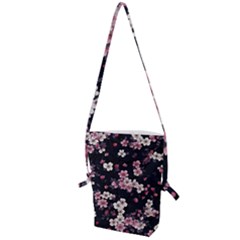 Sakura Flower Flowers Floral Flora Nature Folding Shoulder Bag