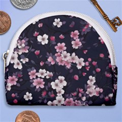 Sakura Flower Flowers Floral Flora Nature Horseshoe Style Canvas Pouch