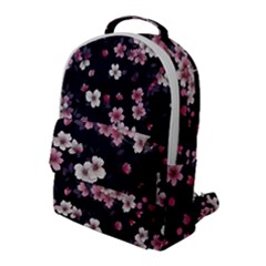 Sakura Flower Flowers Floral Flora Nature Flap Pocket Backpack (large)