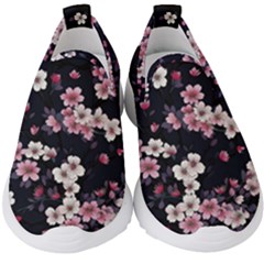 Sakura Flower Flowers Floral Flora Nature Kids  Slip On Sneakers by Jancukart