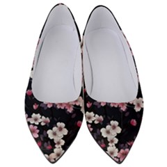 Sakura Flower Flowers Floral Flora Nature Women s Low Heels