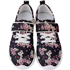 Sakura Flower Flowers Floral Flora Nature Men s Velcro Strap Shoes