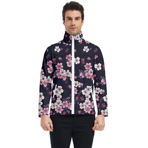 Sakura Flower Flowers Floral Flora Nature Men s Bomber Jacket by Jancukart