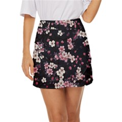 Sakura Flower Flowers Floral Flora Nature Mini Front Wrap Skirt by Jancukart