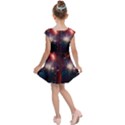 Astrology Astronomical Cluster Galaxy Nebula Kids  Cap Sleeve Dress View2