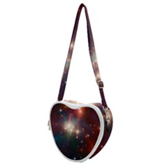 Astrology Astronomical Cluster Galaxy Nebula Heart Shoulder Bag by danenraven