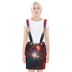 Astrology Astronomical Cluster Galaxy Nebula Braces Suspender Skirt by danenraven