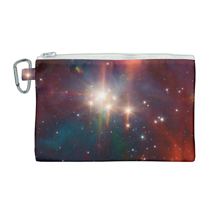 Astrology Astronomical Cluster Galaxy Nebula Canvas Cosmetic Bag (Large)