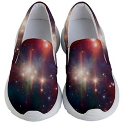 Astrology Astronomical Cluster Galaxy Nebula Kids Lightweight Slip Ons by danenraven