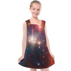 Astrology Astronomical Cluster Galaxy Nebula Kids  Cross Back Dress by danenraven