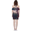 Astrology Astronomical Cluster Galaxy Nebula Shoulder Frill Bodycon Summer Dress View4