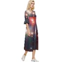 Astrology Astronomical Cluster Galaxy Nebula Double Cuff Midi Dress View3