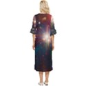 Astrology Astronomical Cluster Galaxy Nebula Double Cuff Midi Dress View4