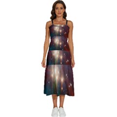 Astrology Astronomical Cluster Galaxy Nebula Sleeveless Shoulder Straps Boho Dress by danenraven