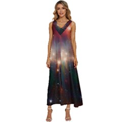 Astrology Astronomical Cluster Galaxy Nebula V-neck Sleeveless Loose Fit Overalls by danenraven