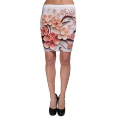 Sakura Flowers Flower Pink Blossom Spring Bodycon Skirt by danenraven