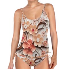 Sakura Flowers Flower Pink Blossom Spring Tankini Set by danenraven