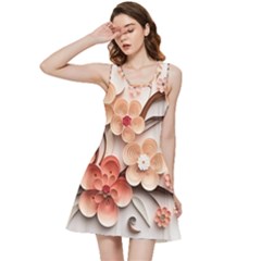 Sakura Flowers Flower Pink Blossom Spring Inside Out Racerback Dress by danenraven