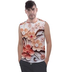 Sakura Flowers Flower Pink Blossom Spring Men s Regular Tank Top