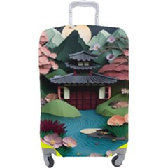 Japanese Garden Flowers Landscape Luggage Cover (large) by danenraven