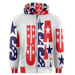 Usa Stars Fourth Of July Symbol America Usa Stars Men s Zipper Hoodie