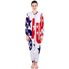 Usa Stars Fourth Of July Symbol America Usa Stars Onepiece Jumpsuit (ladies)