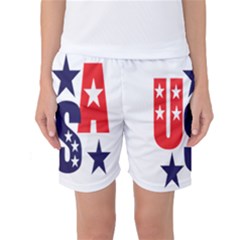 Usa Stars Fourth Of July Symbol America Usa Stars Women s Basketball Shorts by Wegoenart