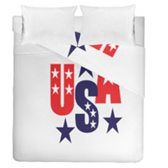 Usa Stars Fourth Of July Symbol America Usa Stars Duvet Cover Double Side (queen Size) by Wegoenart