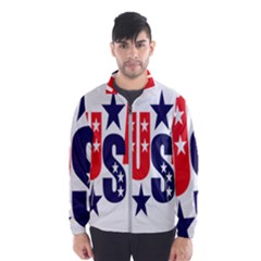 Usa Stars Fourth Of July Symbol America Usa Stars Men s Windbreaker