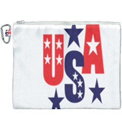 Usa Stars Fourth Of July Symbol America Usa Stars Canvas Cosmetic Bag (xxxl) by Wegoenart