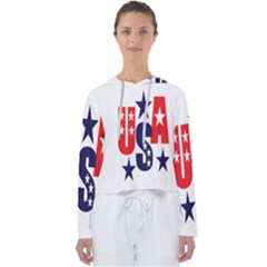 Usa Stars Fourth Of July Symbol America Usa Stars Women s Slouchy Sweat