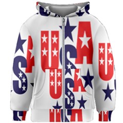 Usa Stars Fourth Of July Symbol America Usa Stars Kids  Zipper Hoodie Without Drawstring