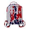 Usa Stars Fourth Of July Symbol America Usa Stars Flap Pocket Backpack (Small) View3