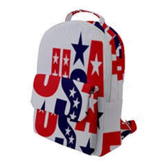 Usa Stars Fourth Of July Symbol America Usa Stars Flap Pocket Backpack (large) by Wegoenart