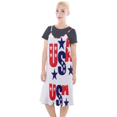 Usa Stars Fourth Of July Symbol America Usa Stars Camis Fishtail Dress by Wegoenart