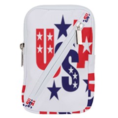 Usa Stars Fourth Of July Symbol America Usa Stars Belt Pouch Bag (small) by Wegoenart