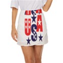 Usa Stars Fourth Of July Symbol America Usa Stars Mini Front Wrap Skirt View1